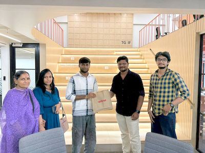 upGrad Chennai Office - student and parents with the counselling team after their study abroad session